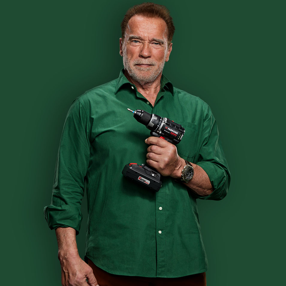 Arnold Schwarzenegger tiene un trapano Parkside.
