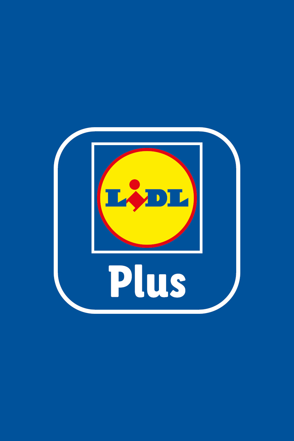Logo dell'app fedeltà su sfondo blu, con la scritta 'Plus' in bianco.